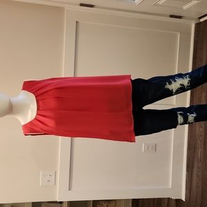 Apt. 9 Hot Pink Flowy Tank Top with Jeweled Detail